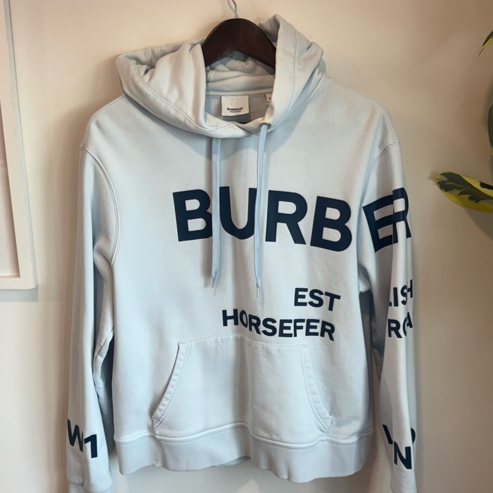 Burberry Light Blue Graphic Hoodie - Picture 4 of 14
